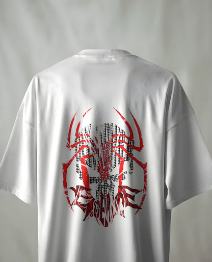 🕷️ "Symbiote Glitch" Techcore Tee Oversized Dow shoulder T-shirt