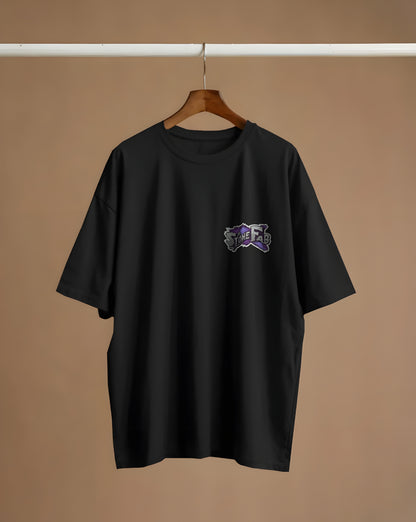 🕷️ "Symbiote Glitch" Techcore Tee Oversized Dow shoulder T-shirt